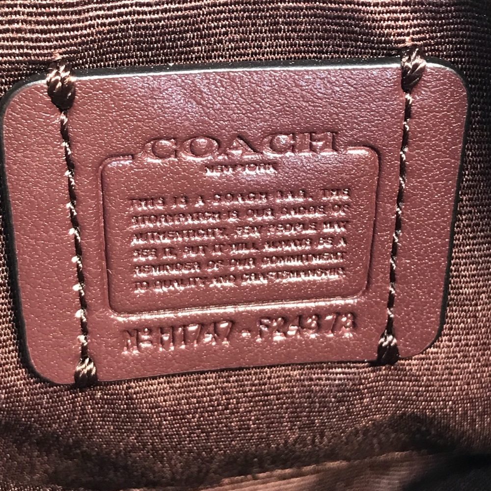 🔴SOLD🔴NWT Authentic Coach Sling Bag D. Brown Flo - Picture 5 of 8